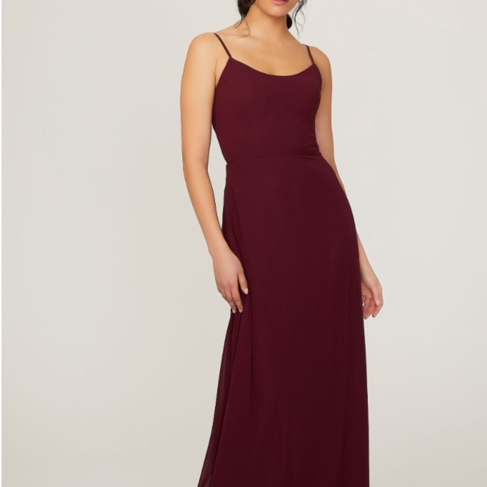 Red Maxi Slip Dress with Spaghetti Straps for Weddings